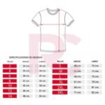 Tabla de medidas polera blanca personalizada de Regalo Creativo